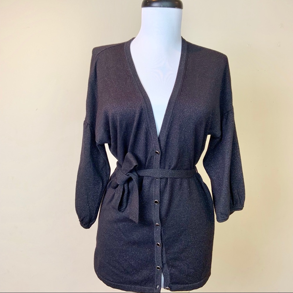 Michael Kors Sparkle 3/4 Length Sleeve Cardigan XS